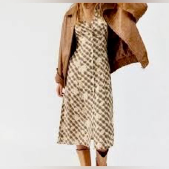 Urban Outfitters Willow Plaid floral Halter    Midi Dress - Picture 1 of 6